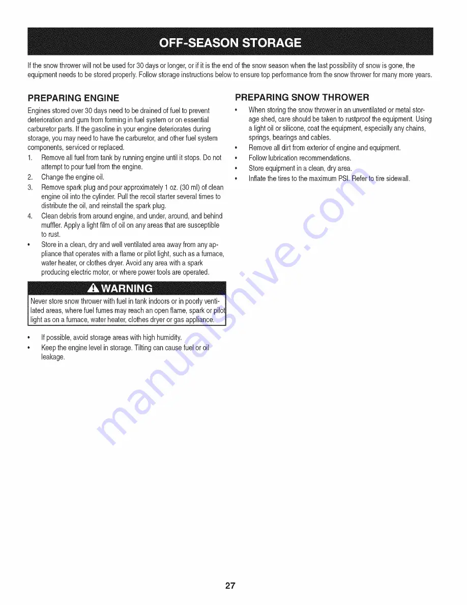 Craftsman CX series 247.883980 Operator'S Manual Download Page 27