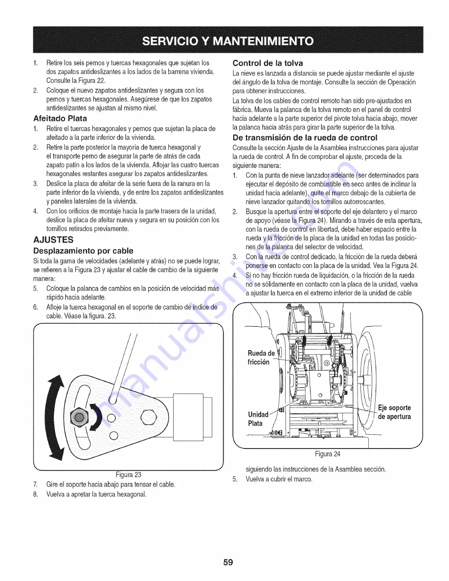 Craftsman CX series 247.883980 Operator'S Manual Download Page 59