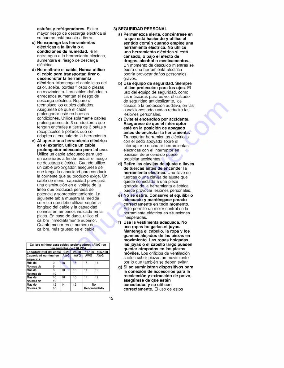 Craftsman CYCLONE 900.11684 Instruction Manual Download Page 12