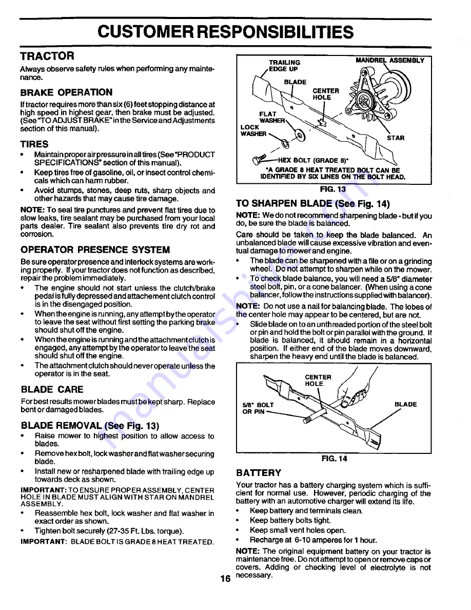 Craftsman ELECTRIC START 42