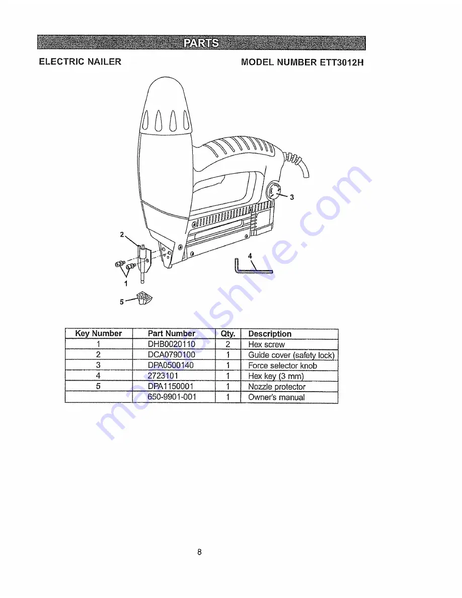 Craftsman ETT3012H Скачать руководство пользователя страница 8