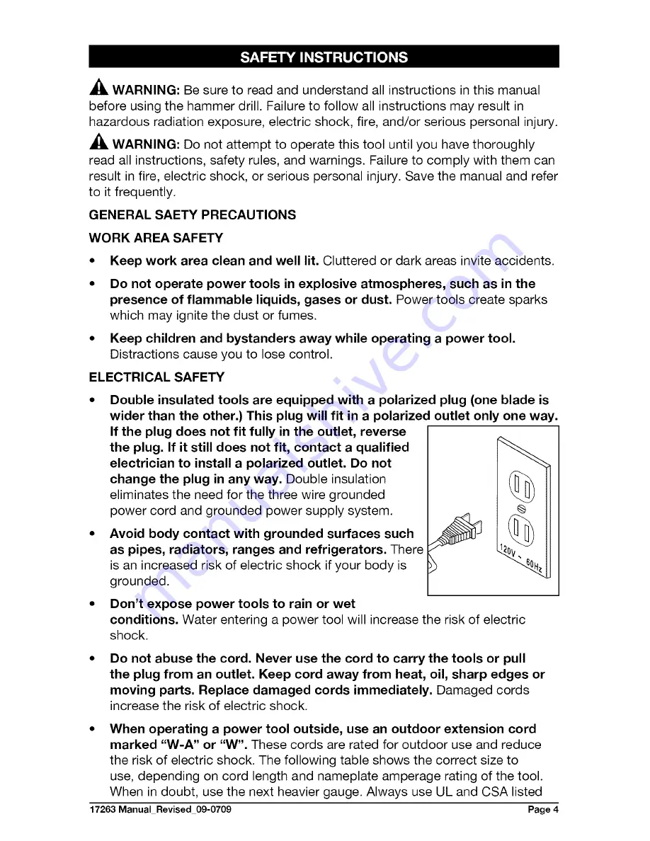 Craftsman evolv 320.17263 Operator'S Manual Download Page 4