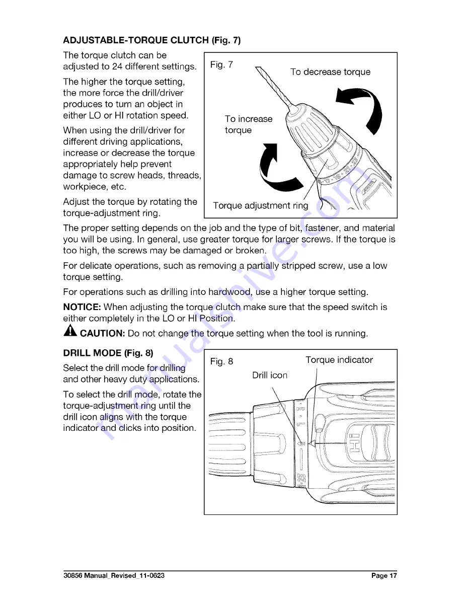 Craftsman evolv 320.30856 Operator'S Manual Download Page 17