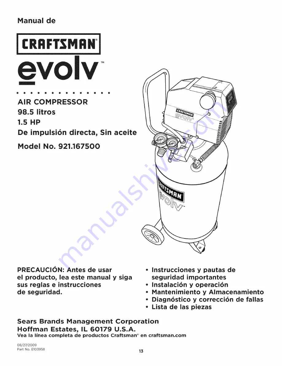 Craftsman evolv 921.167500 Скачать руководство пользователя страница 15