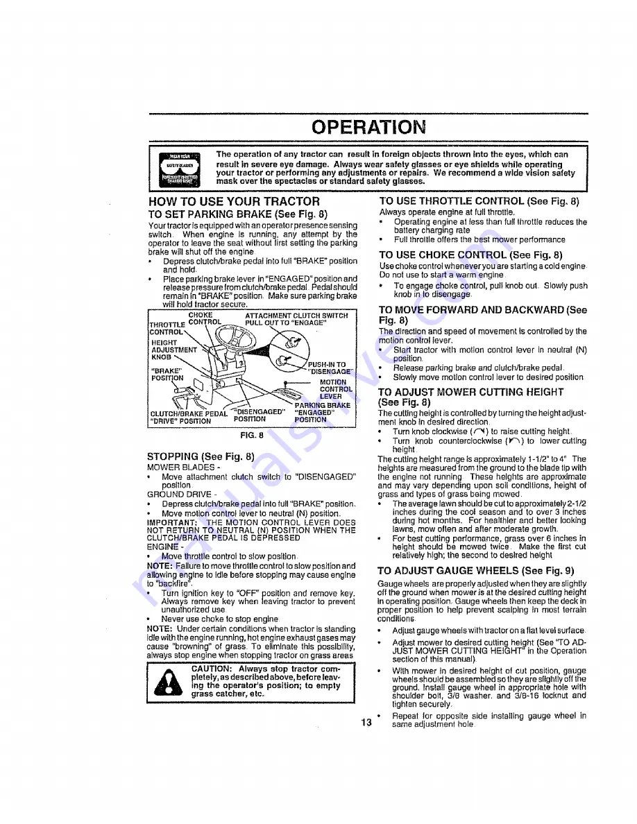 Craftsman EZ 917.258692 Owner'S Manual Download Page 13