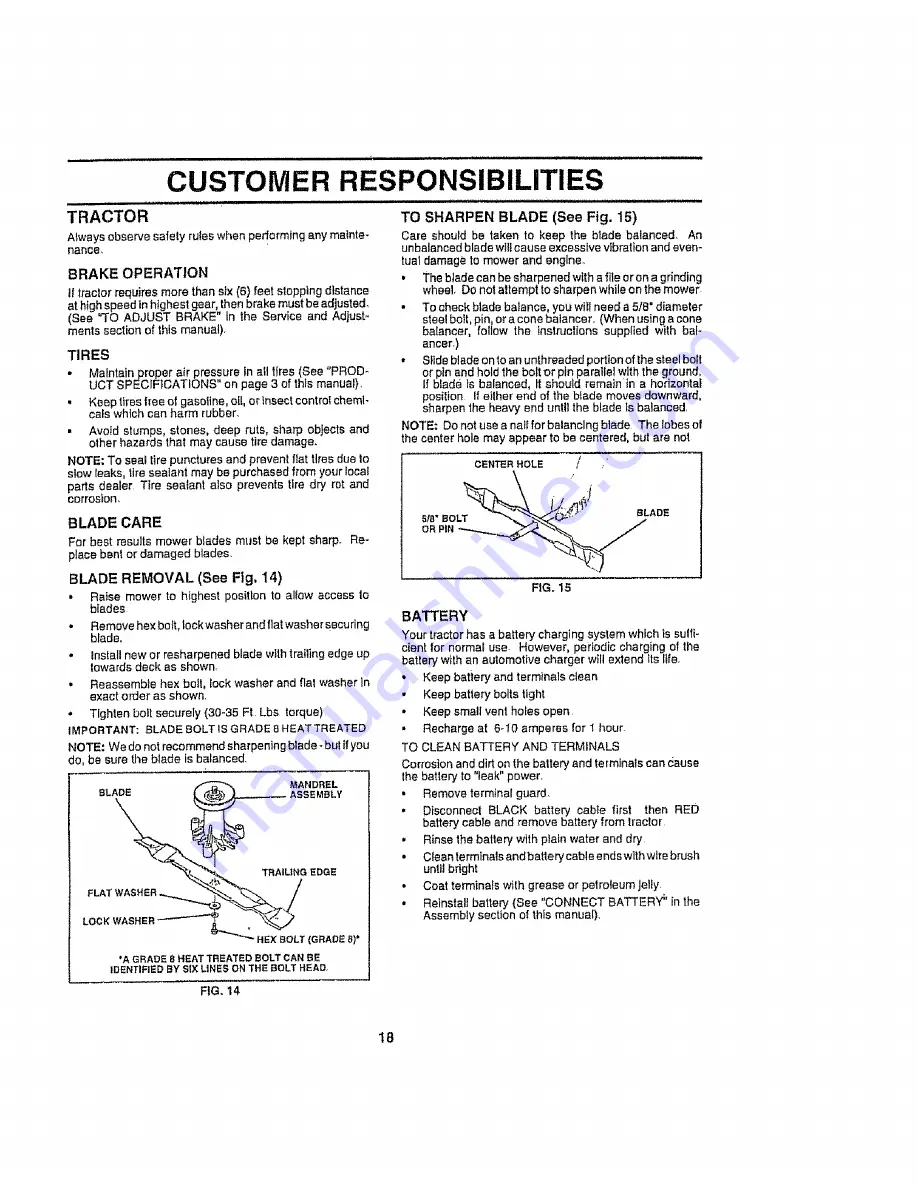 Craftsman EZ 917.258692 Owner'S Manual Download Page 18