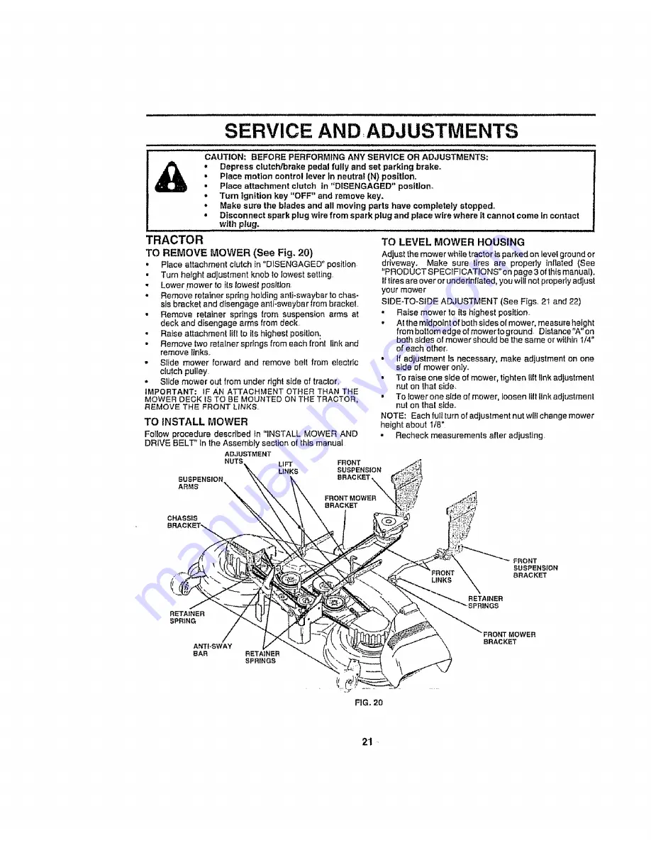 Craftsman EZ 917.258692 Owner'S Manual Download Page 21