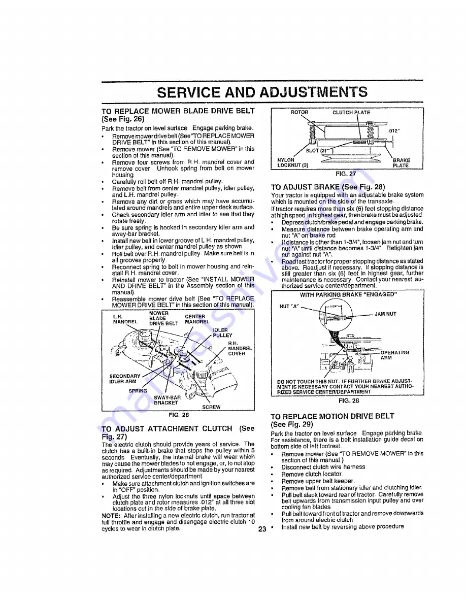 Craftsman EZ 917.258692 Owner'S Manual Download Page 23