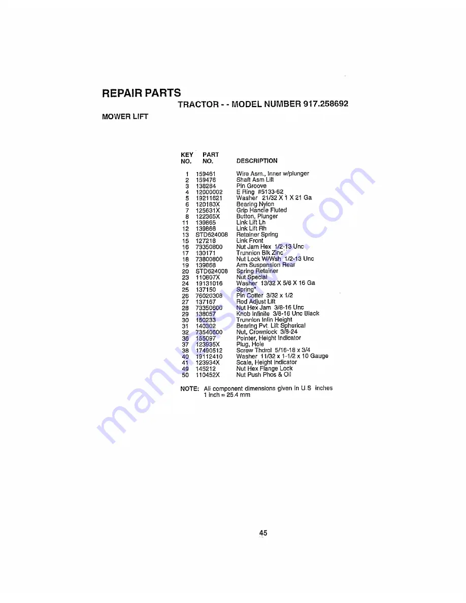 Craftsman EZ 917.258692 Owner'S Manual Download Page 45