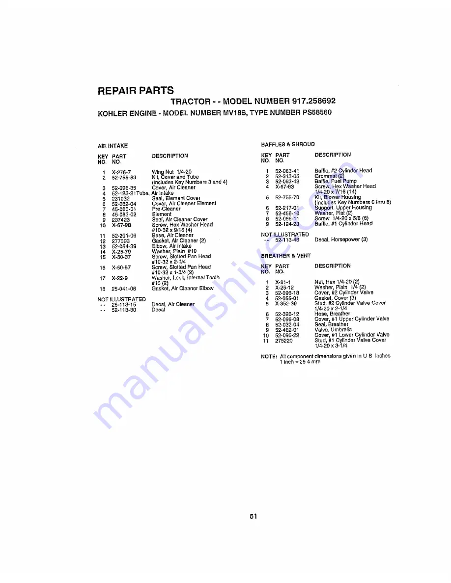 Craftsman EZ 917.258692 Owner'S Manual Download Page 51