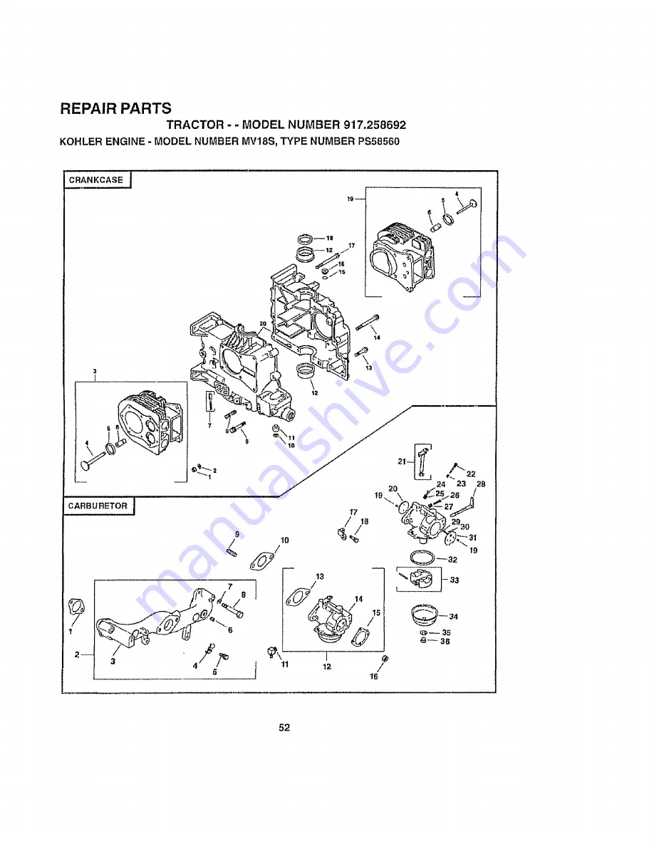 Craftsman EZ 917.258692 Owner'S Manual Download Page 52