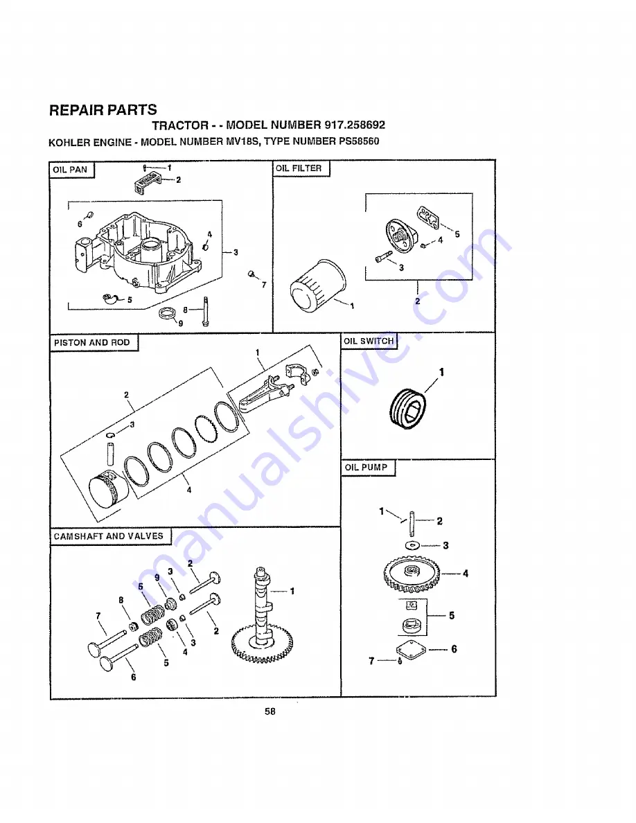 Craftsman EZ 917.258692 Скачать руководство пользователя страница 58