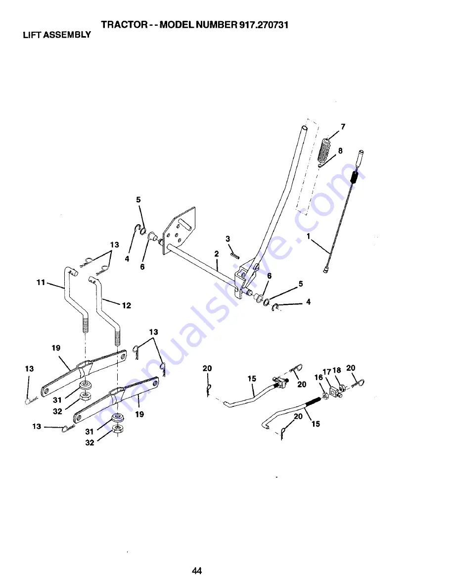 Craftsman EZ 917.270731 Owner'S Manual Download Page 44