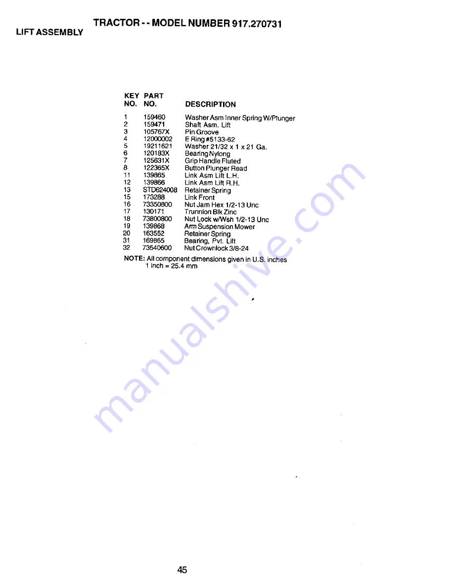 Craftsman EZ 917.270731 Owner'S Manual Download Page 45