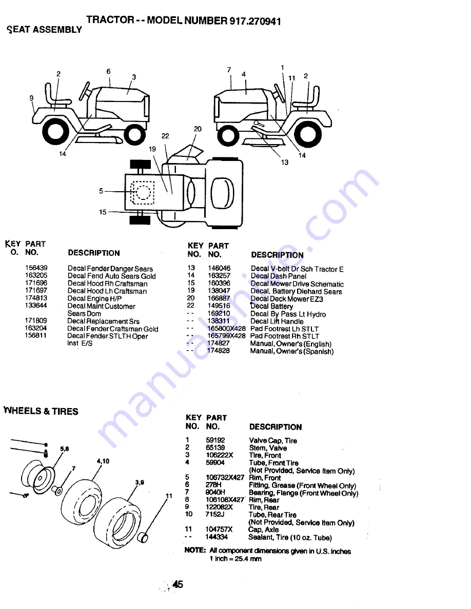 Craftsman EZ 917.270941 Скачать руководство пользователя страница 45