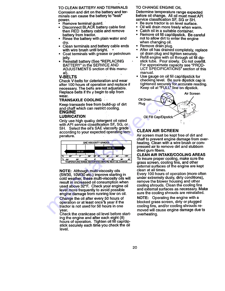 Craftsman EZ 917.272130 Owner'S Manual Download Page 20