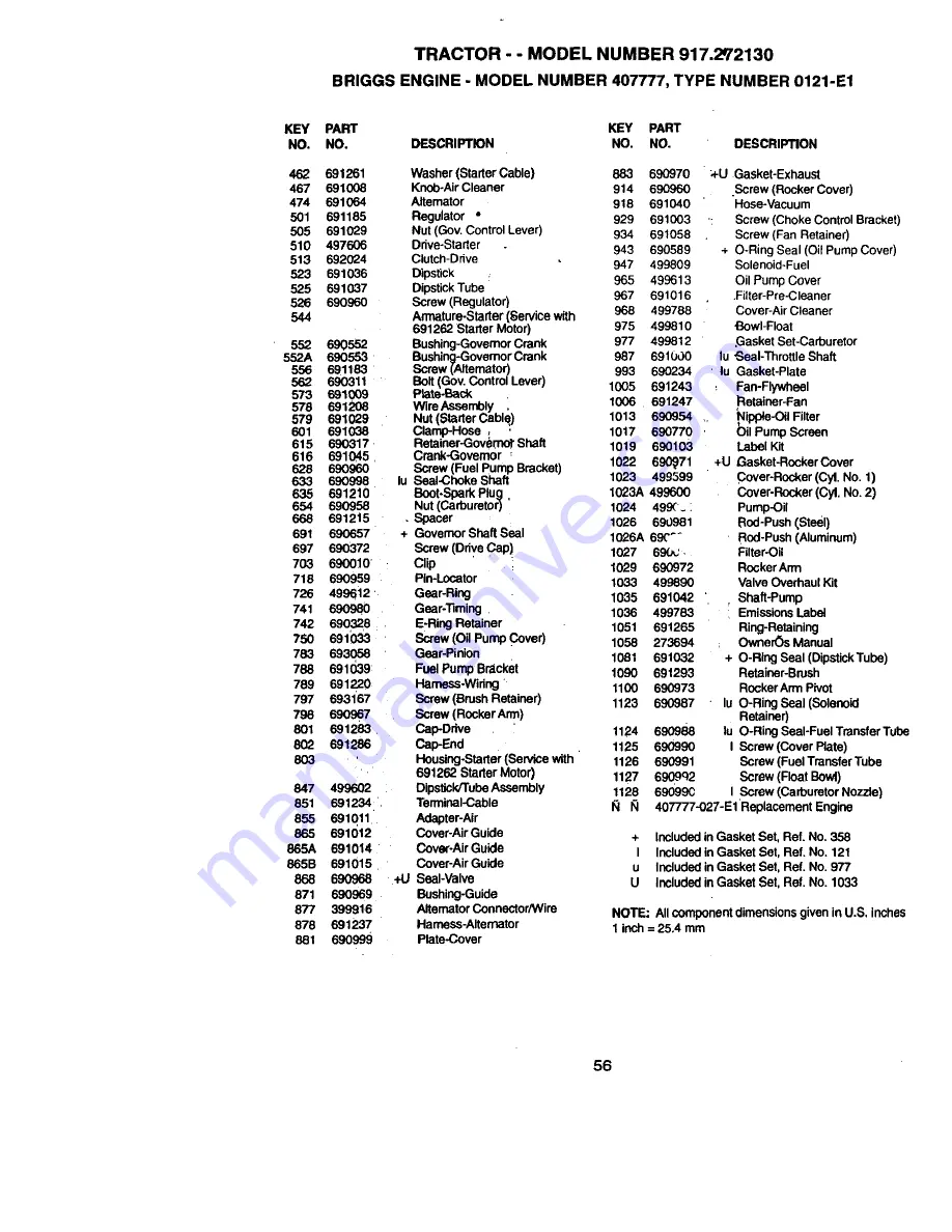 Craftsman EZ 917.272130 Owner'S Manual Download Page 56