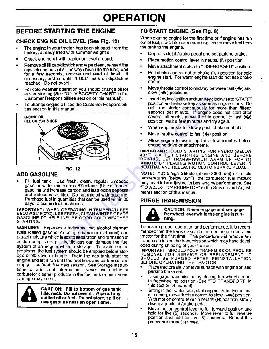 Craftsman EZ3 917.251490 Owner'S Manual Download Page 15