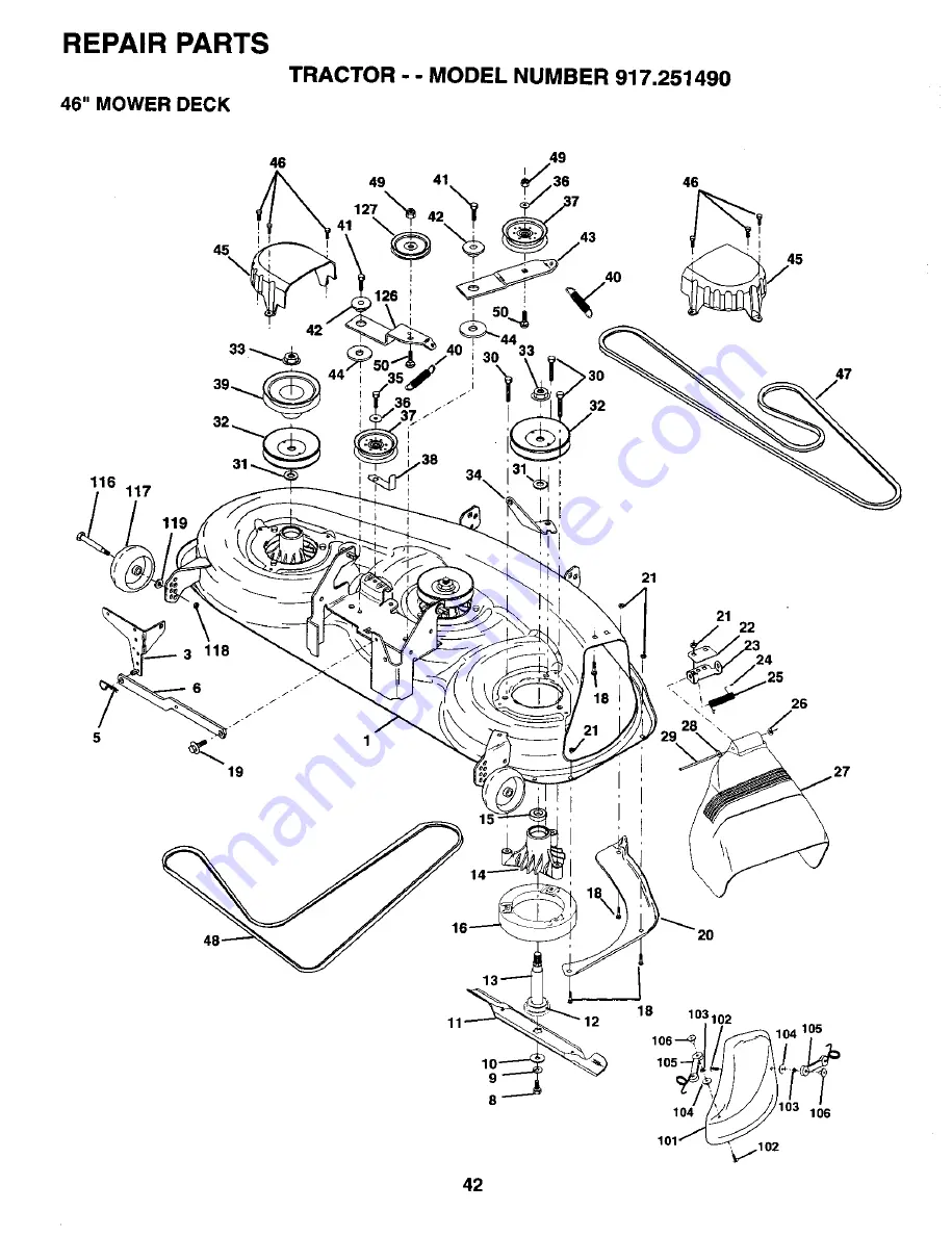 Craftsman EZ3 917.251490 Owner'S Manual Download Page 42