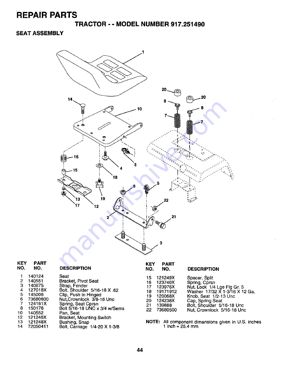 Craftsman EZ3 917.251490 Скачать руководство пользователя страница 44