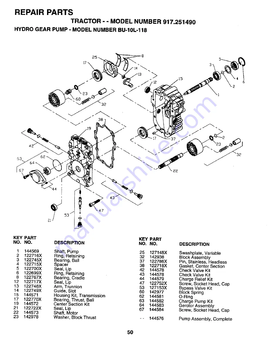 Craftsman EZ3 917.251490 Скачать руководство пользователя страница 50