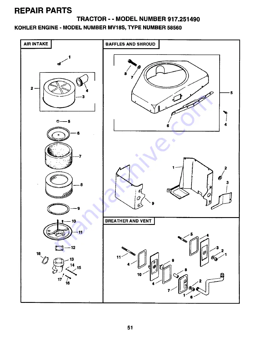 Craftsman EZ3 917.251490 Скачать руководство пользователя страница 51