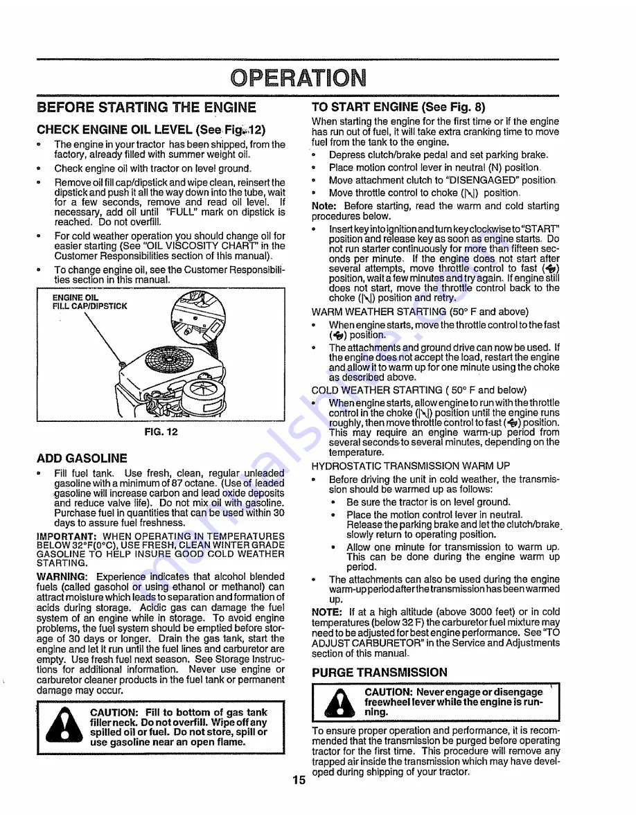 Craftsman EZ3 917.251492 Owner'S Manual Download Page 15