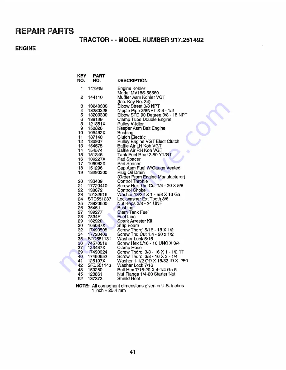 Craftsman EZ3 917.251492 Owner'S Manual Download Page 41