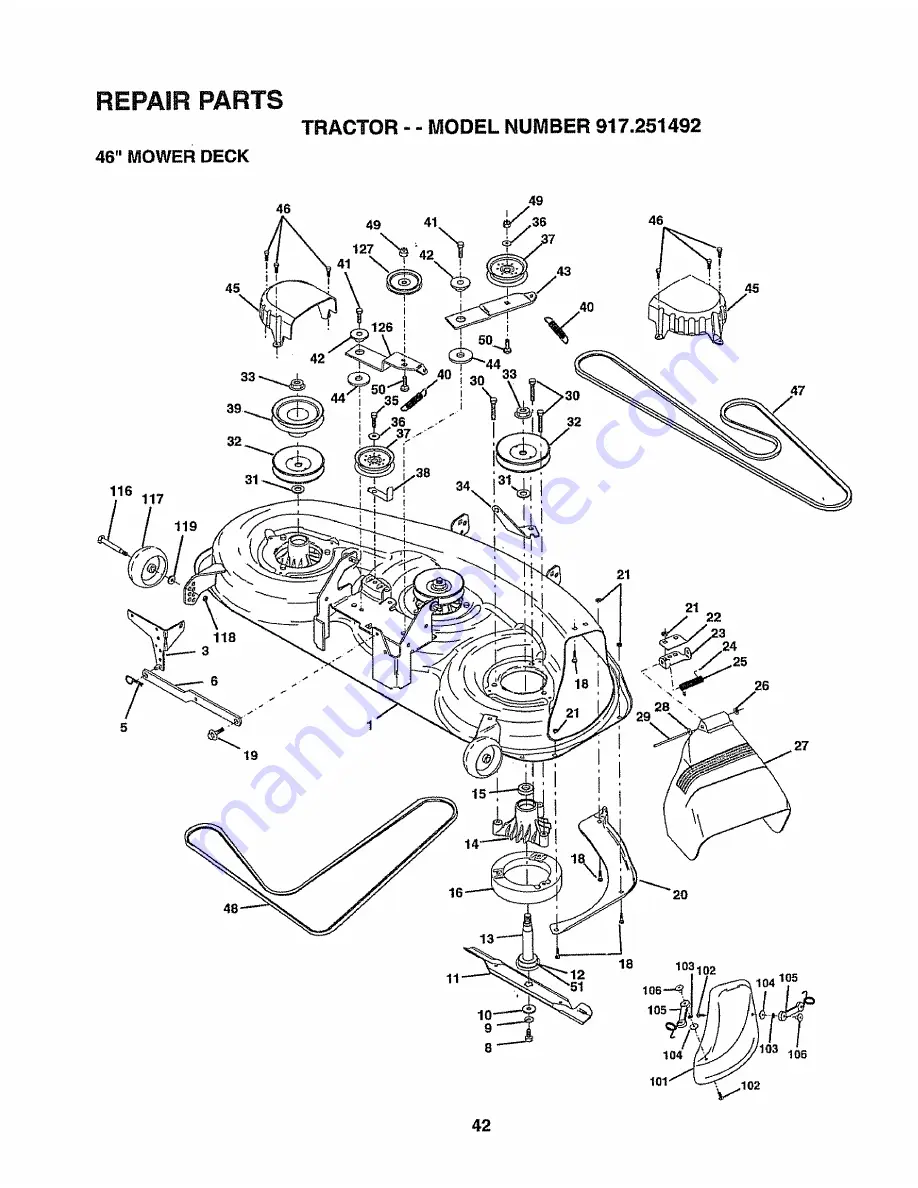 Craftsman EZ3 917.251492 Скачать руководство пользователя страница 42