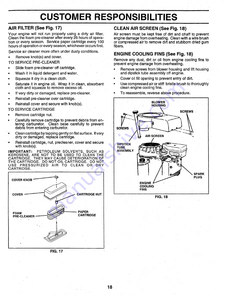 Craftsman EZ3 917.256524 Owner'S Manual Download Page 18