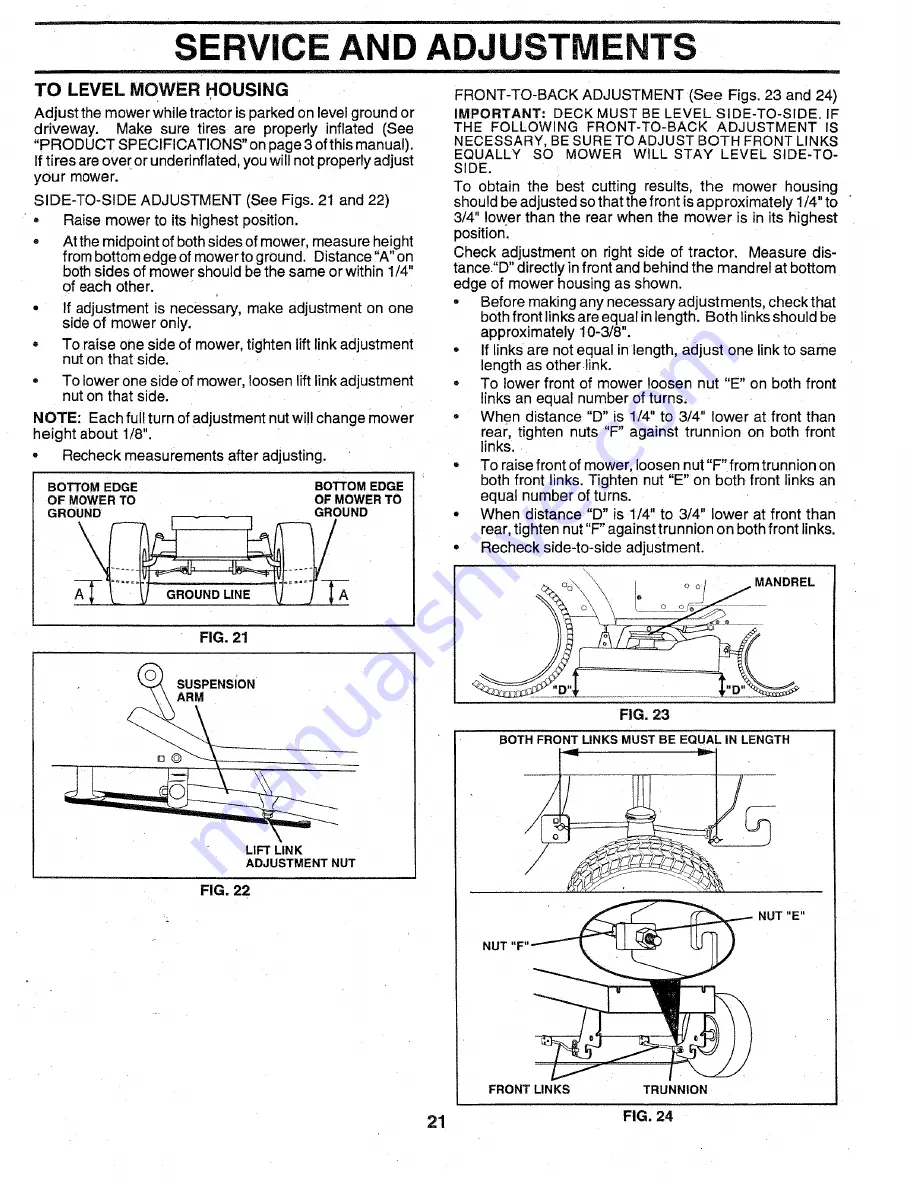 Craftsman EZ3 917.256524 Owner'S Manual Download Page 21