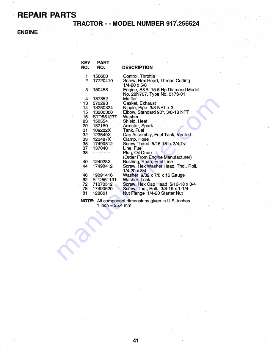 Craftsman EZ3 917.256524 Owner'S Manual Download Page 41