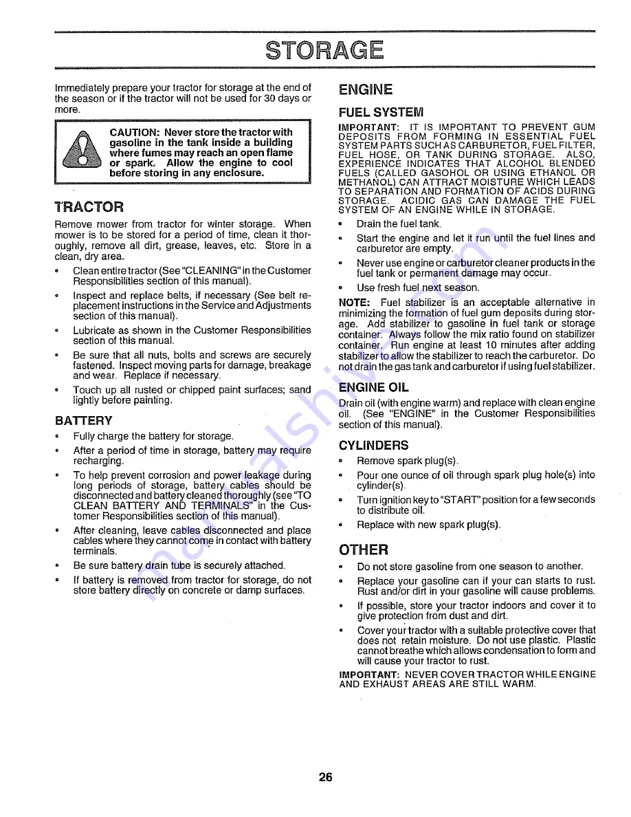 Craftsman EZ3 917.256551 Owner'S Manual Download Page 26