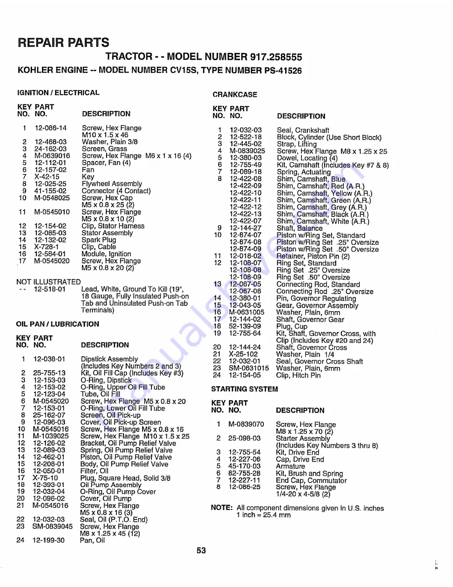 Craftsman EZ3 917.258555 Owner'S Manual Download Page 53