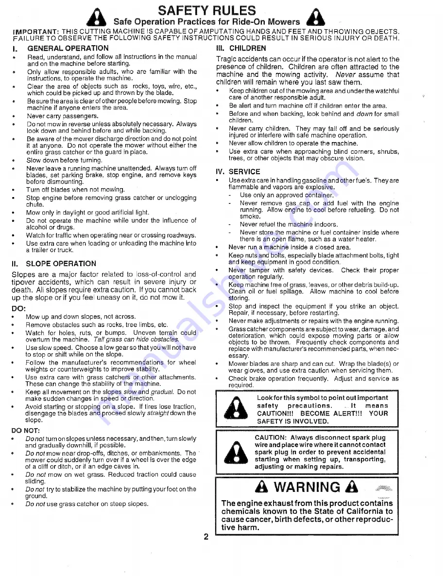 Craftsman EZ3 917.258572 Owner'S Manual Download Page 2