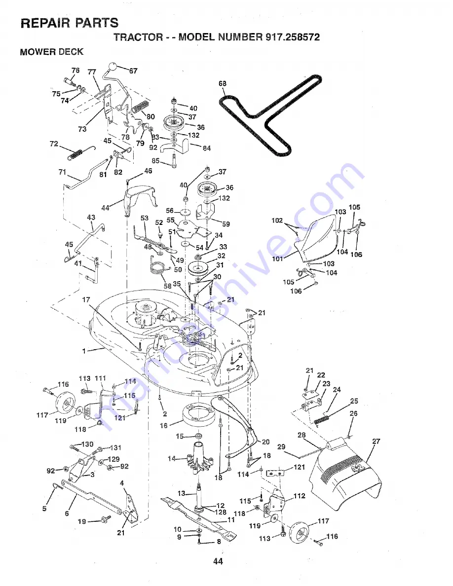 Craftsman EZ3 917.258572 Owner'S Manual Download Page 38