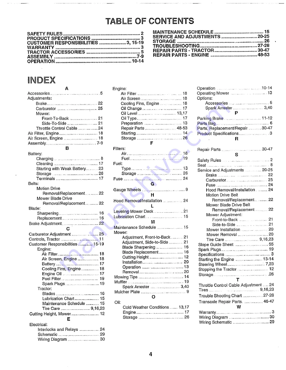 Craftsman EZ3 917.258580 Owner'S Manual Download Page 4