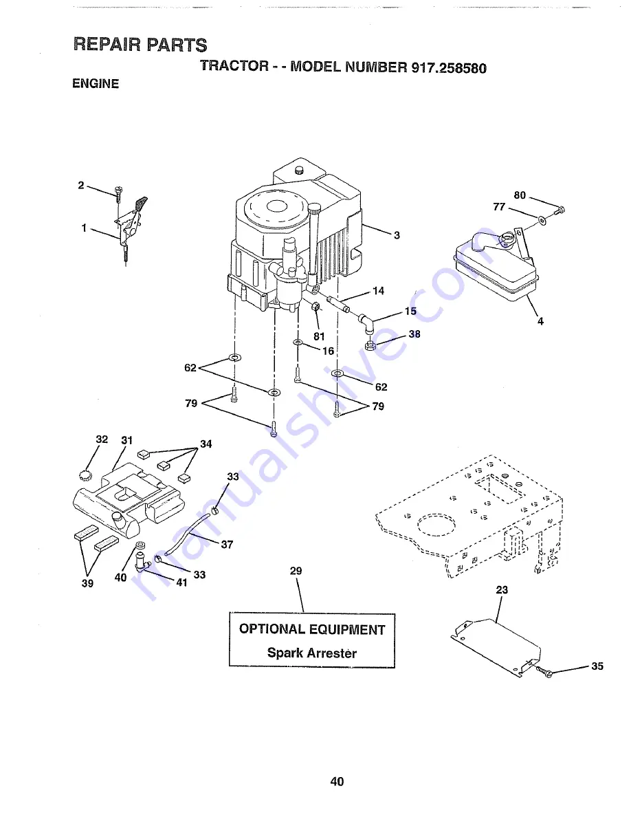 Craftsman EZ3 917.258580 Owner'S Manual Download Page 40