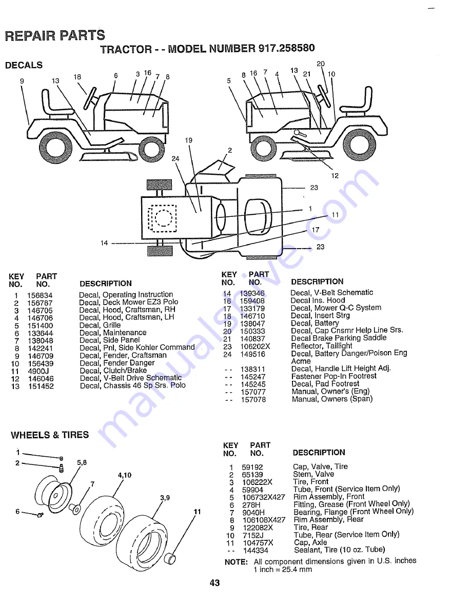 Craftsman EZ3 917.258580 Скачать руководство пользователя страница 43