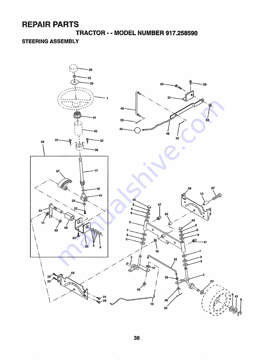 Craftsman EZ3 917.258590 Owner'S Manual Download Page 38