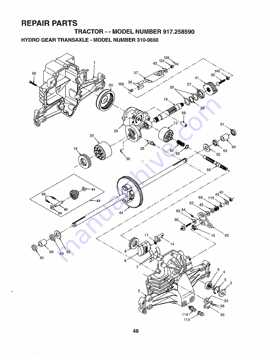 Craftsman EZ3 917.258590 Owner'S Manual Download Page 48