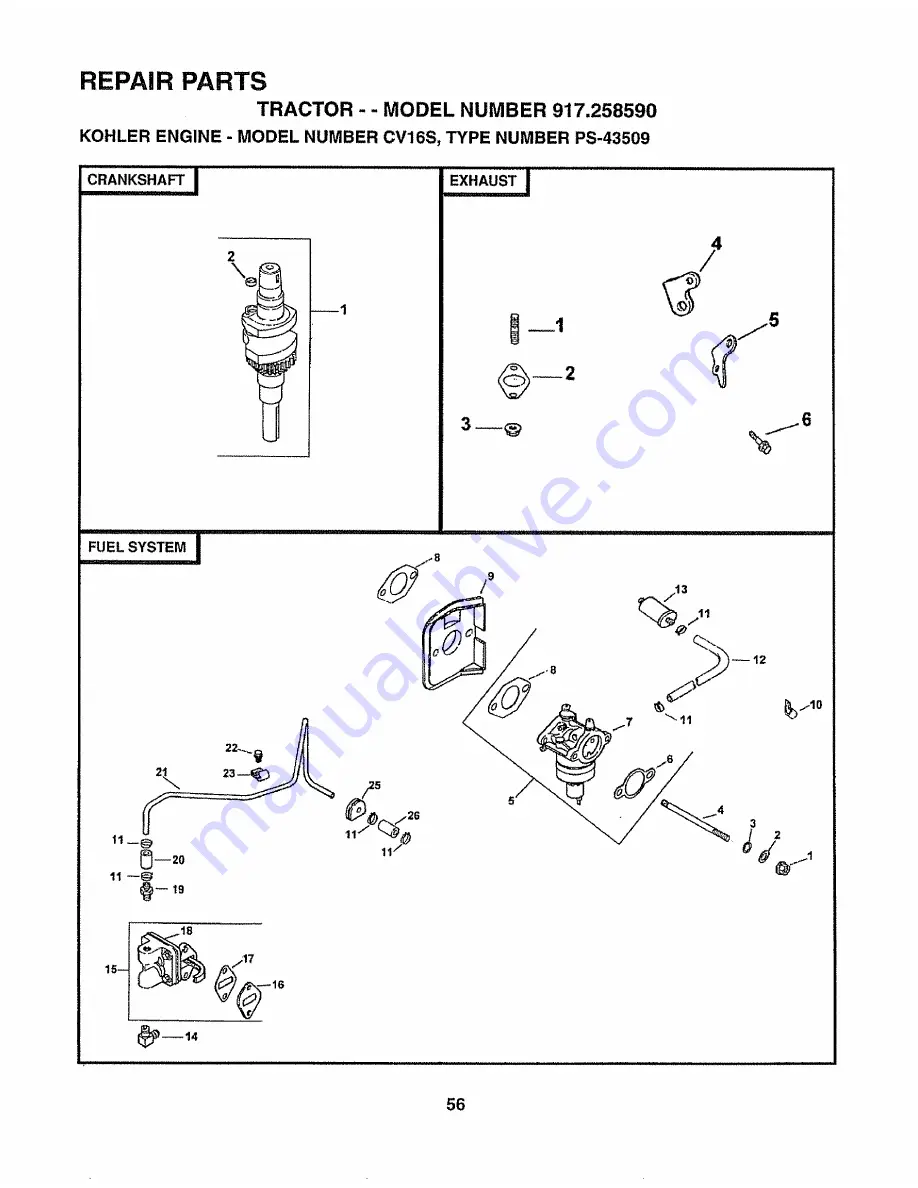 Craftsman EZ3 917.258590 Скачать руководство пользователя страница 56