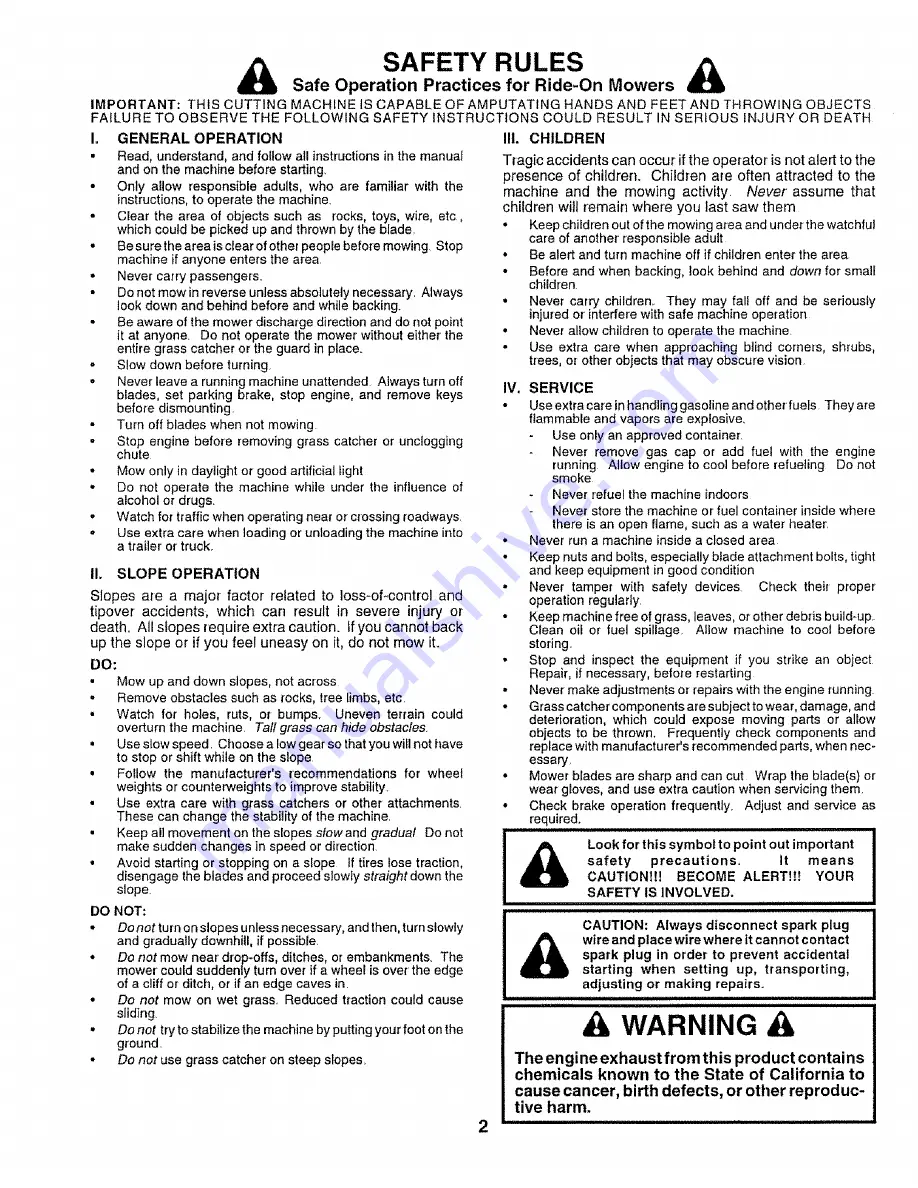 Craftsman EZ3 917.258660 Owner'S Manual Download Page 2