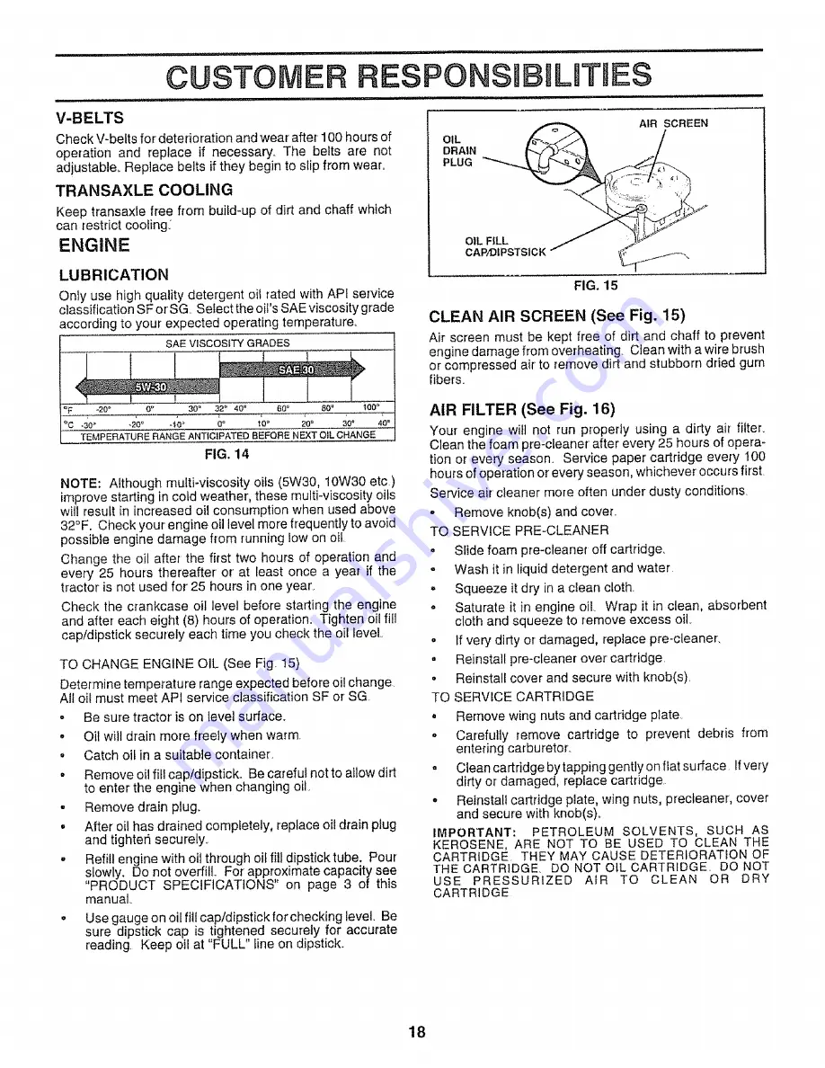 Craftsman EZ3 917.258660 Owner'S Manual Download Page 18