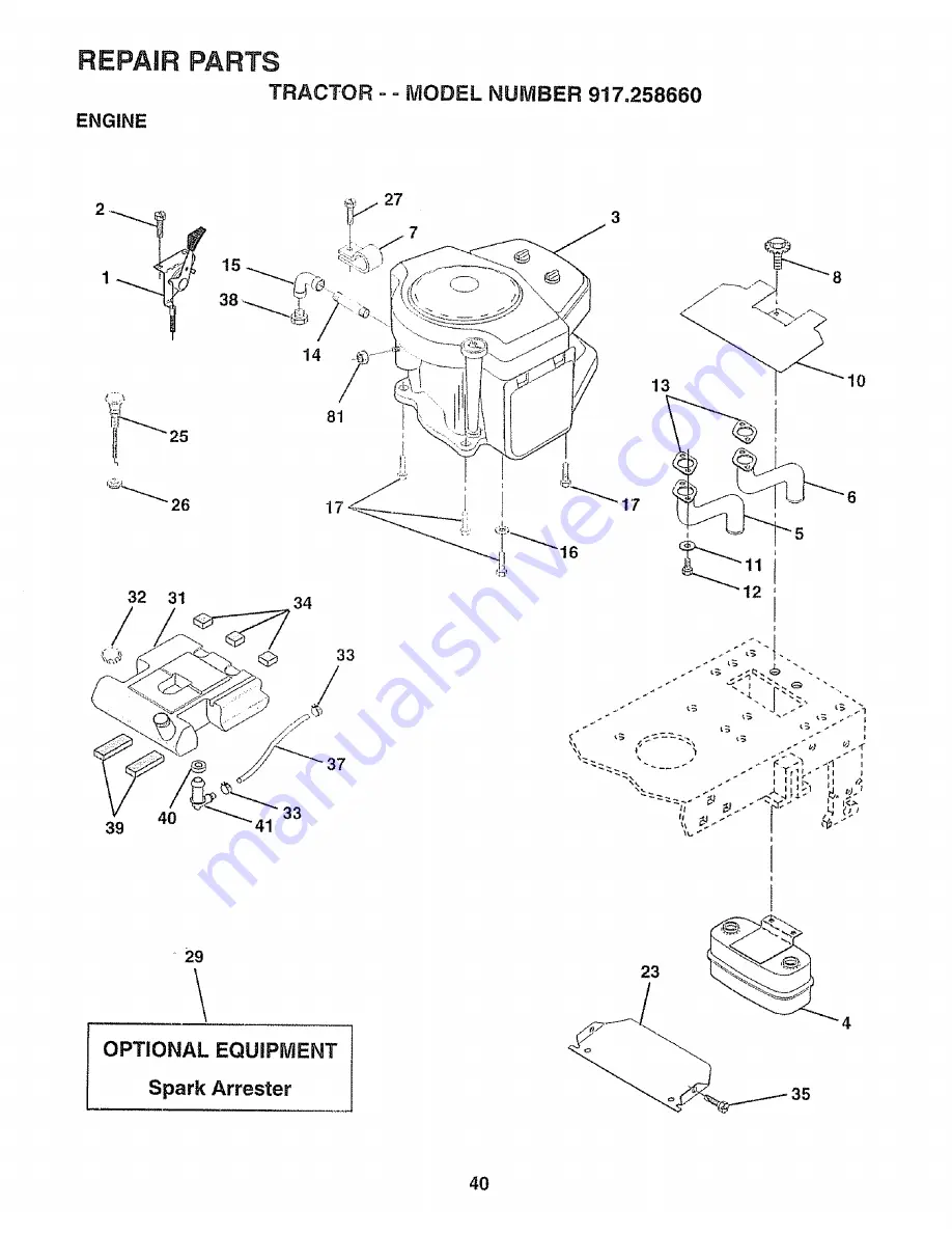 Craftsman EZ3 917.258660 Owner'S Manual Download Page 40