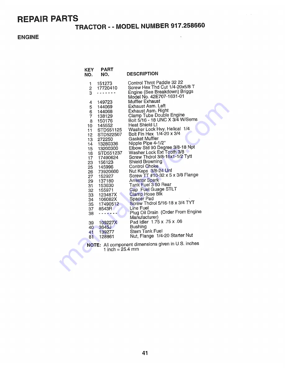 Craftsman EZ3 917.258660 Owner'S Manual Download Page 41