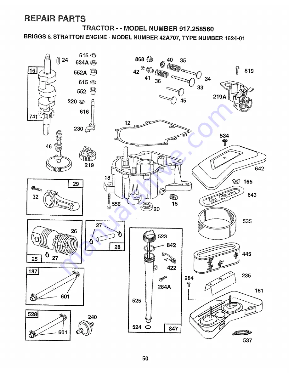 Craftsman EZ3 917.258660 Owner'S Manual Download Page 50