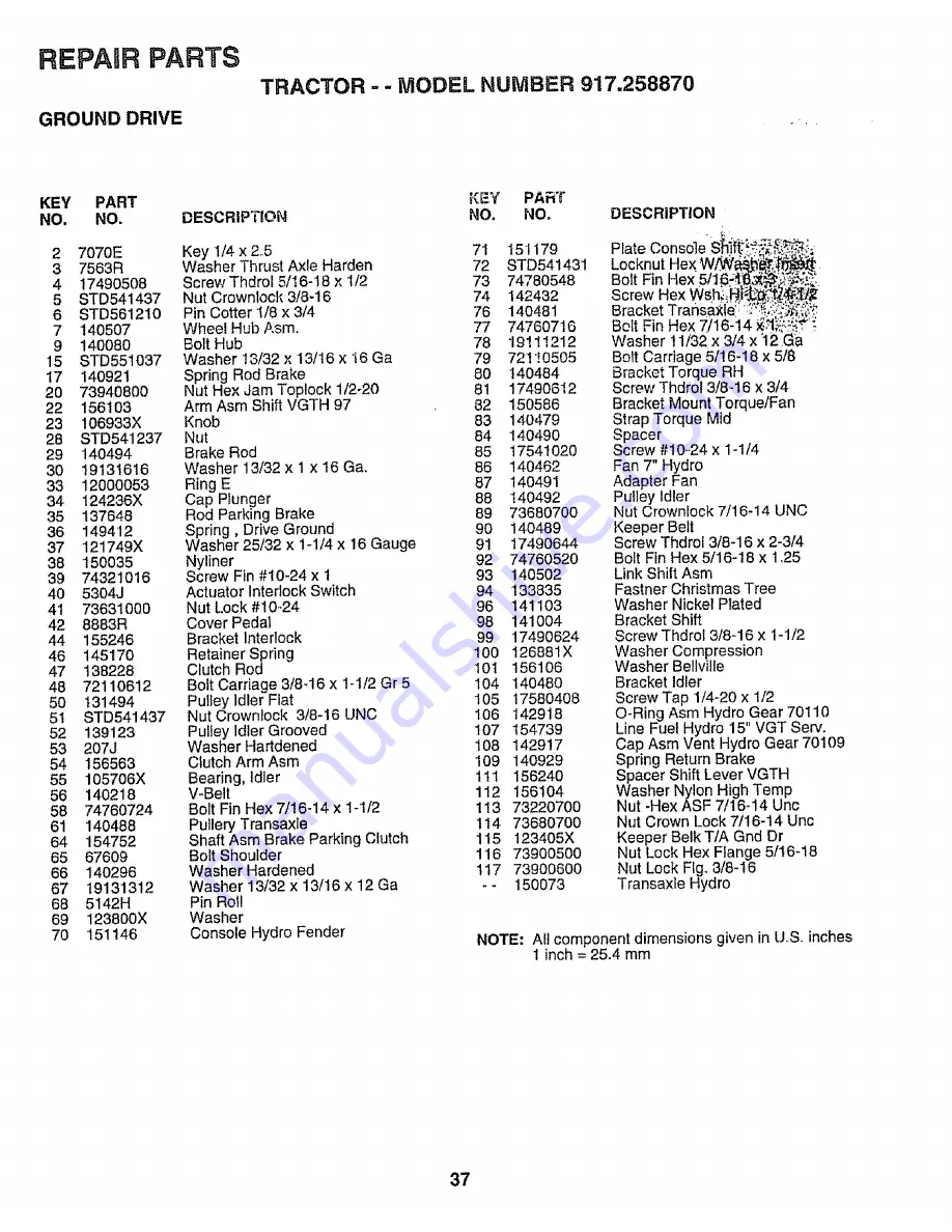 Craftsman EZ3 917.258870 Owner'S Manual Download Page 37