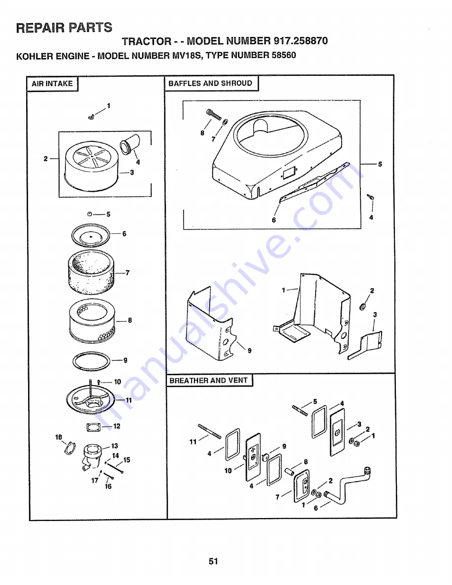 Craftsman EZ3 917.258870 Owner'S Manual Download Page 51