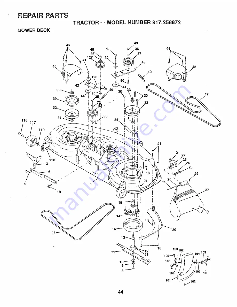 Craftsman EZ3 917.258872 Скачать руководство пользователя страница 44